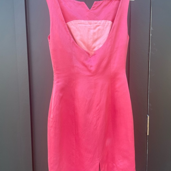 Vintage 90's Fitted Satin Hourglass Dress- Barbie, Size 4-6 - Picture 9 of 11